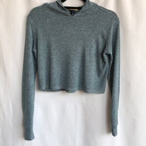 Prince & Fox blue heather hooded long sleeve top